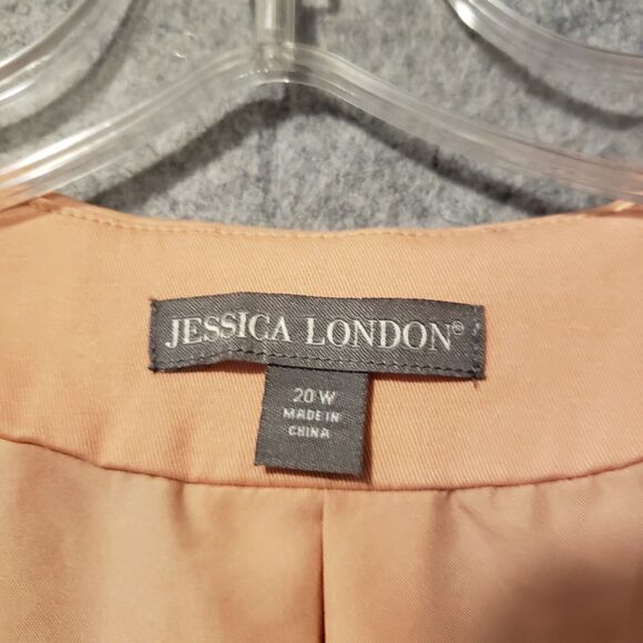 Jessica London Lace Jacket 20W  Pale Peach Lightweight, Lined,  Zip front Dressy - Picture 7 of 13